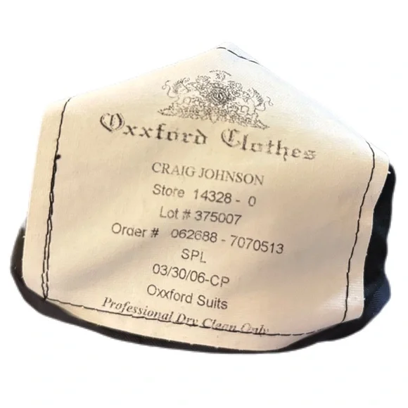 OXXFORD CLOTHES Suit (44R, Navy [Striped], Wool) - Picture 5 of 6